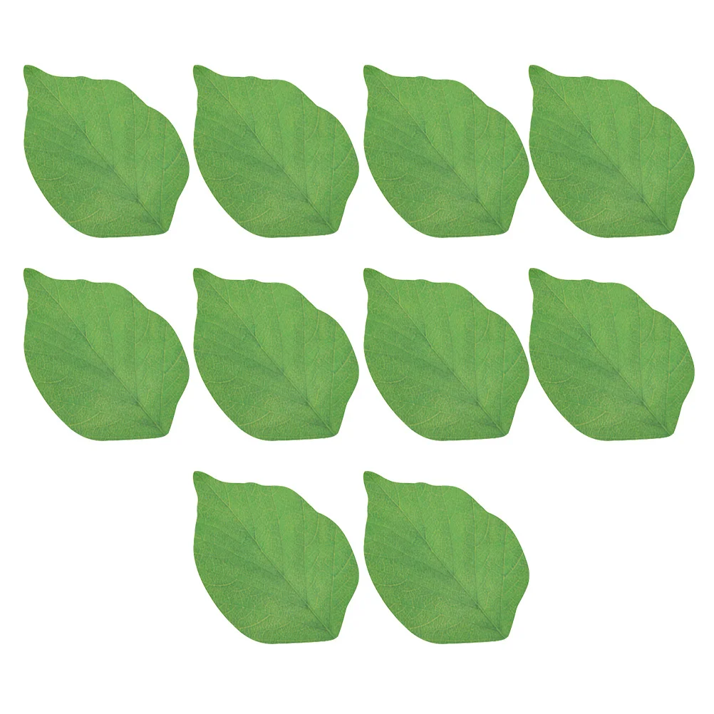 

10pcs Simulation Leaf Shaped Memo Notes Tearable Self-Adhesive For Office School Desktop Decorative Paper Notepads