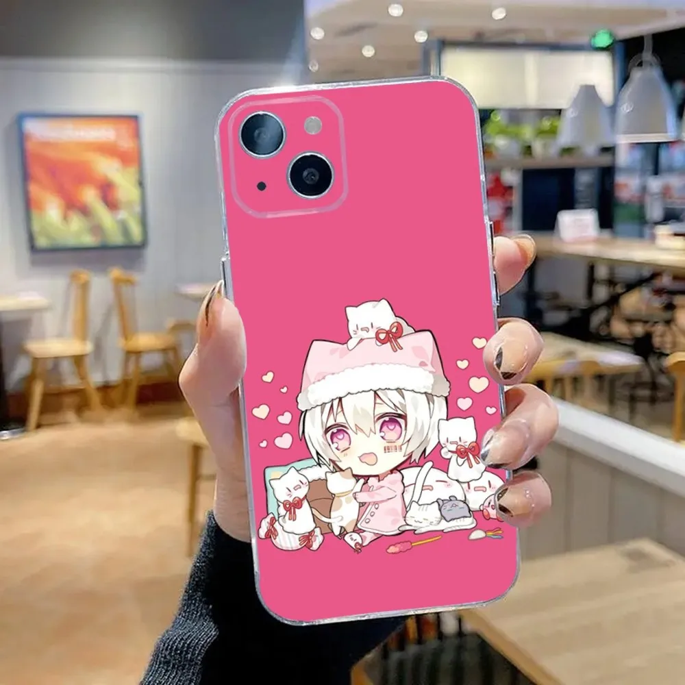 Anime mafumafu Phone Case For iPhone 15,14,13,12,11 Plus,Pro,Max,XR,XS,X,7,8 Plus,SE,Mini Transparent Silicone Soft