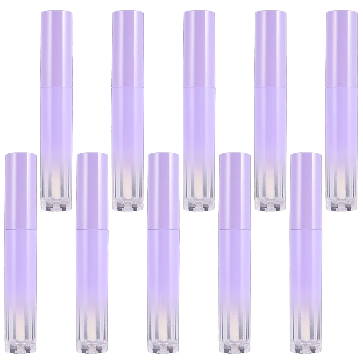 

10pcs Gradient Purple Lip Gloss Container Tubes Fashion Plastic Packaging Empty Travel Size Refillable Mini