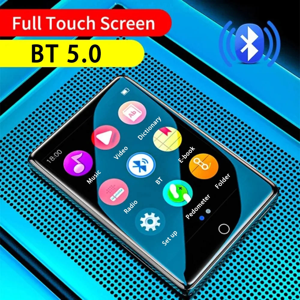 

RUIZU M7 bluetooth MP3 Player with speakers 8GB 16GB Touch Screen Portable Music Player supporting FM E-book Recorder TF card