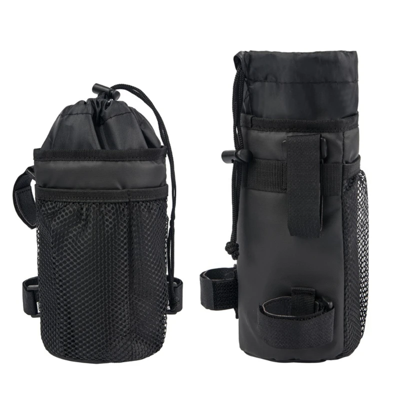 Bike Water Bottle Holder Bag Insulated Bicycle Coffee-Cup Holders with Phone Storage Handlebar Drink/Beverage Container