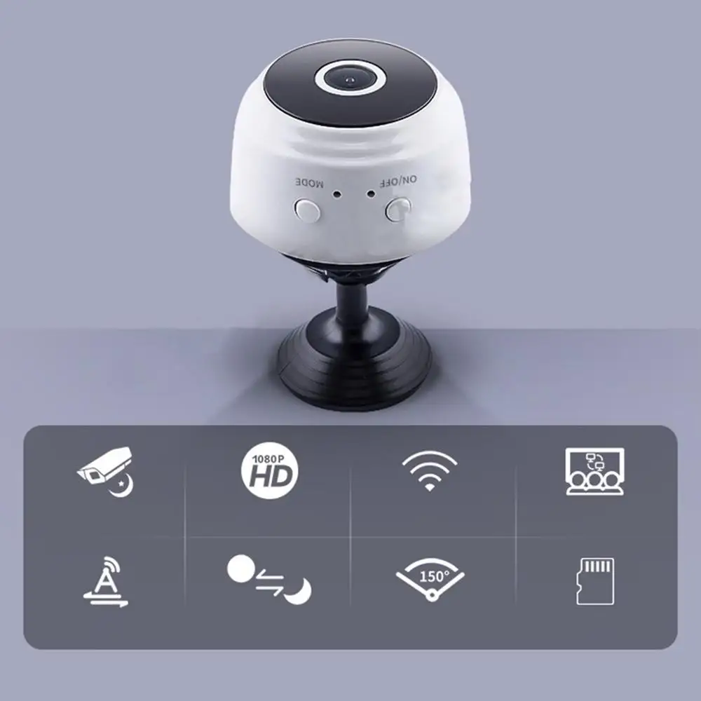 Mini Camara Micro Home bezprzewodowy wideo CCTV nadzór bezpieczeństwa z czujnikiem IP Wi-Fi CMOS na podczerwień 2MP Telefon kamera alarmowa