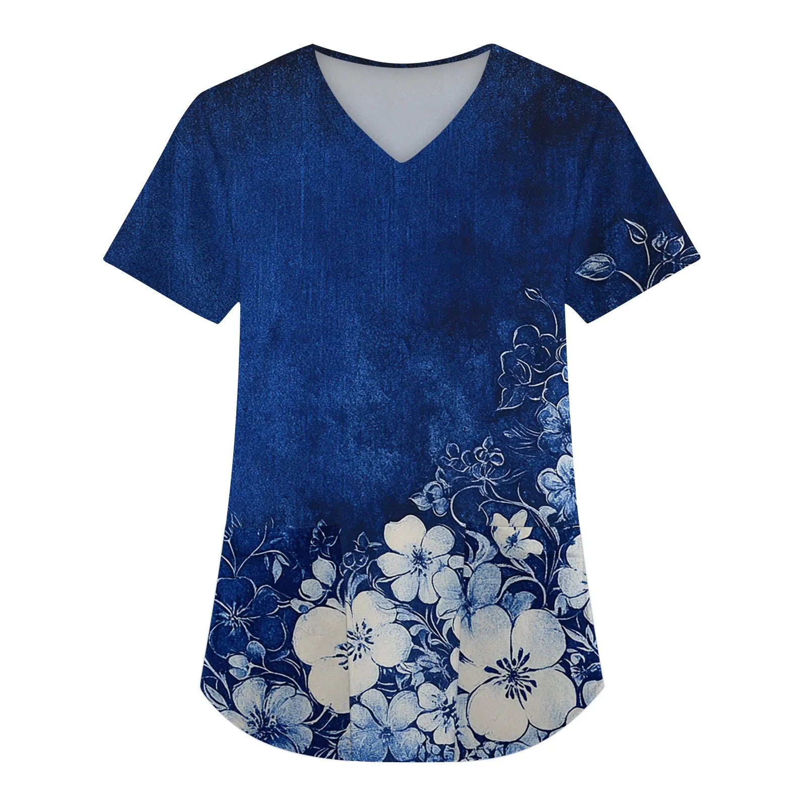 

Hospital Clinical Uniform Woman Dental Scrub Clinical Nursing Short Sleeve Shirt Nurse Work Uniform Top Pediatric Health Clothin