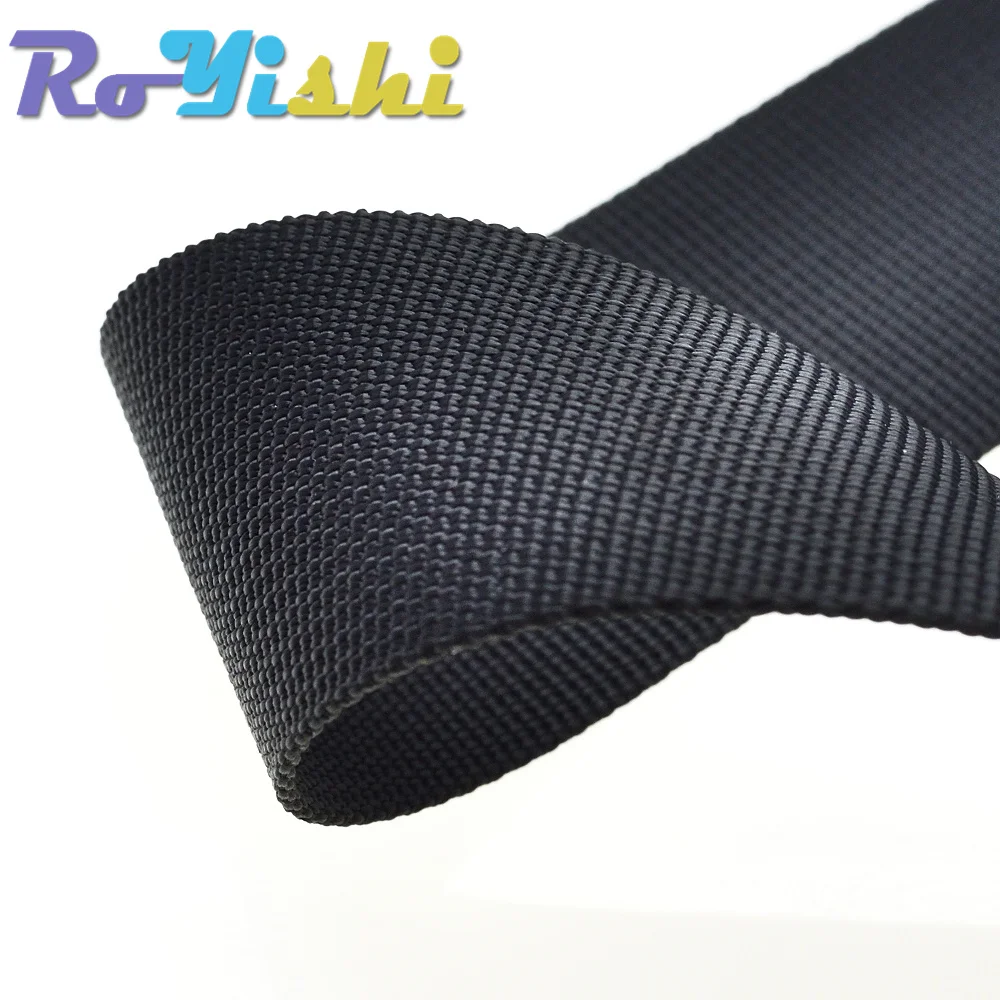 2 Yards Nylon Ribbon Safety Belt Computer jacquard Ribbon Outdoor Backpack Bag Parts Black