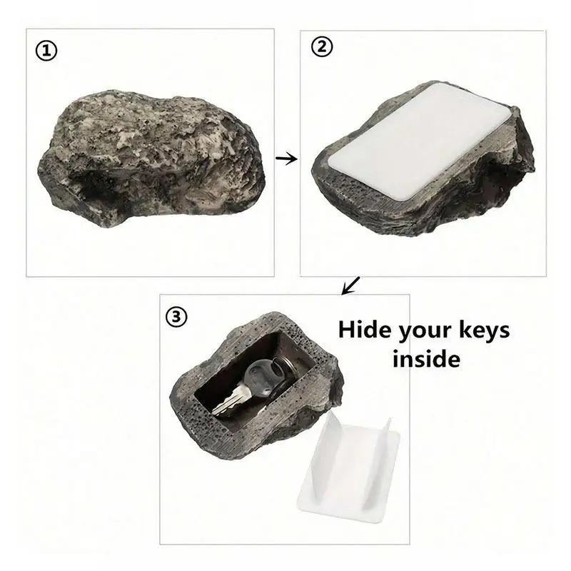 Safe Storage Lock Box realistische geheime Fächer Key Rock Hider langlebige sichere Garten Ornamente Umleitung Safes für die Familie