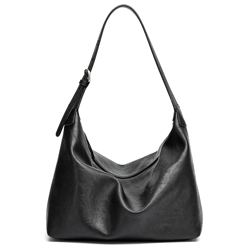 Yanatari Genuine Leather Large Capacity Women Luxury Crossbody Bag Handbag Shoulder Bag High Quality Vintage Top-Grain Tote Bag