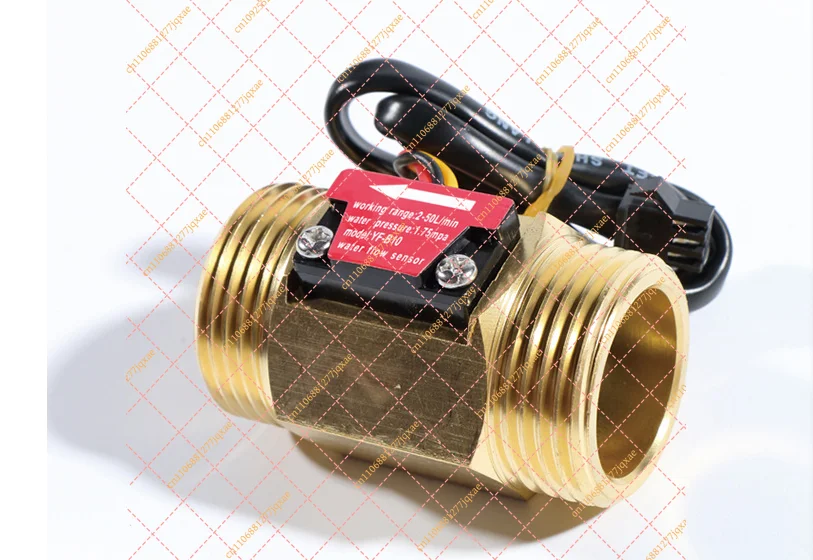 1 Inch DN25 Brass Water Flow Sensor Hall Switch Flow Meter DC 5-15V Industrial Flowmeter