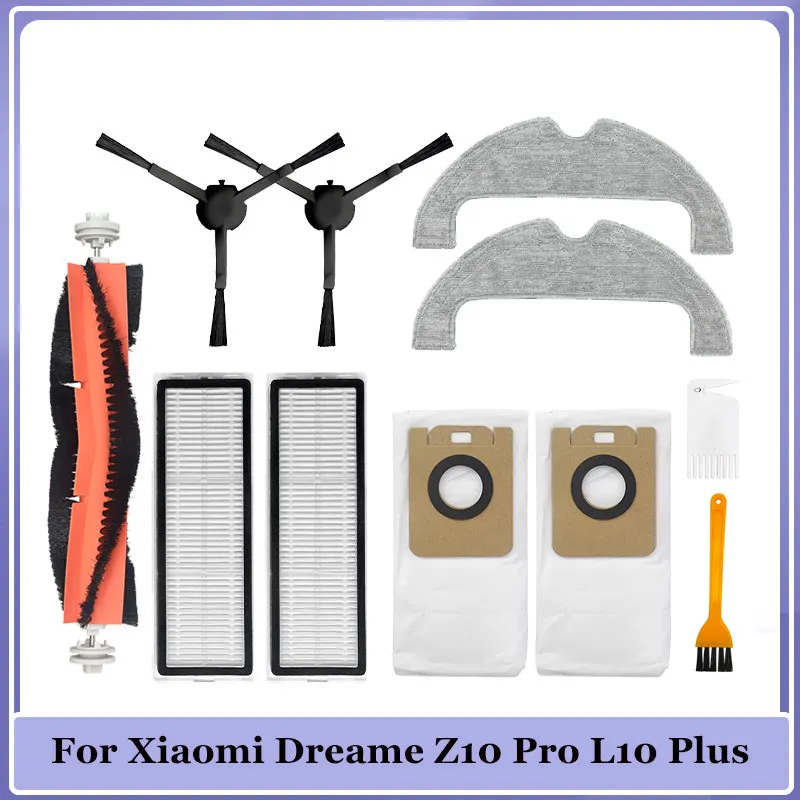 Accessories For Dreame Bot Z10 Pro / L10 Plus Xiaomi Mijia Stytj05zhm Auto-empty Main / Side Brush Robot Vacuum Cleaner Parts