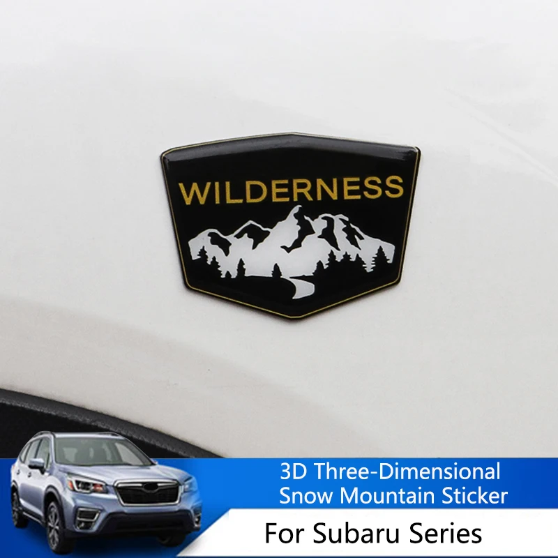 QHCP 3D Snow Mountain Badge etiqueta engomada del cuerpo del coche decoración para Subaru todas las Series Forester SJ SK Outback XV Crosstrek