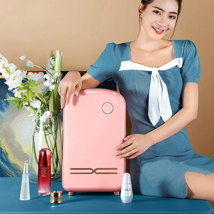 Hot 12 L Small Portable Skincare Refrigerators Home Appliances Makeup Mini Fridge