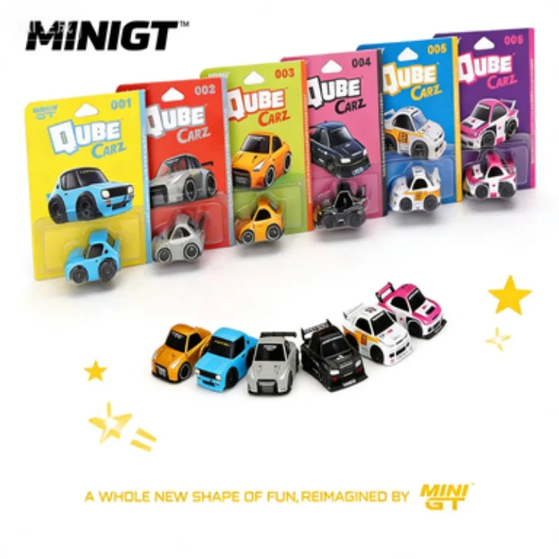 

MINIGT QubeCarz 1:64 scale replica alloy car model, mini Q car, boys' toy, holiday gift, adult collection piece