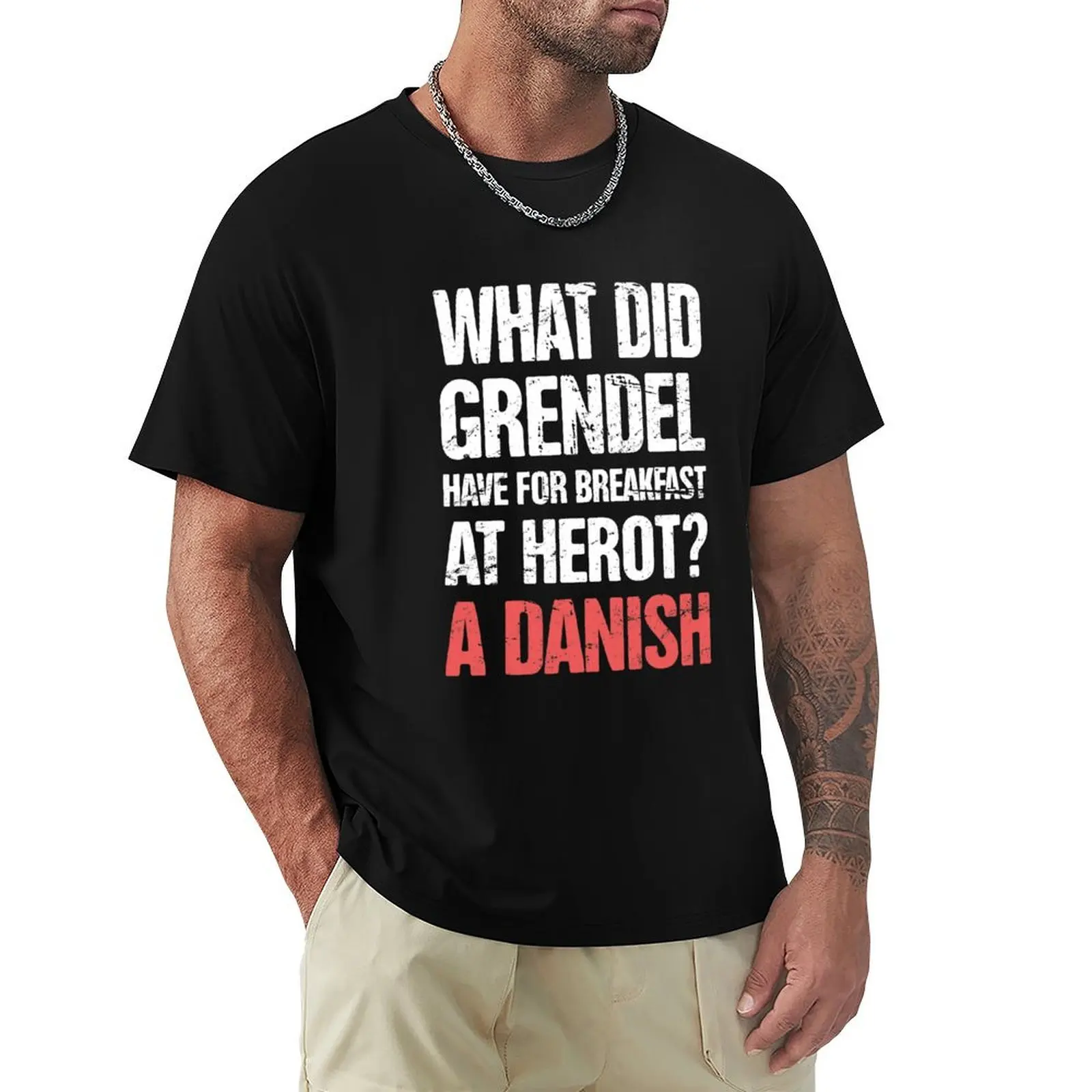 Anglo Saxon Grendel & Beowulf T-Shirt Simple Trendy Casual T-Shirt