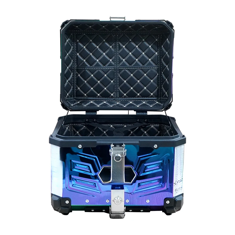 High Quality 45L Coloul Design Tail Stainless Steel Top Box, Motorcycle Trunk Hot Selling