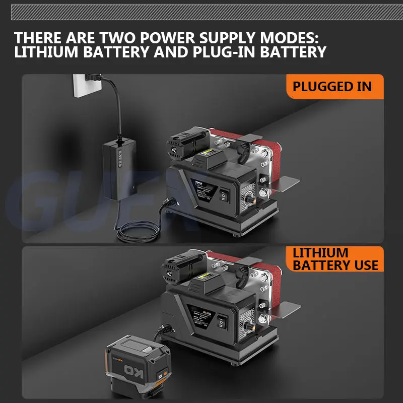 Mini Belt Machine 220V Electric Sanding Polishing Grinding Machine Multifunctional Grinder Belt Sander 7 Gears Sand-Belt Machine
