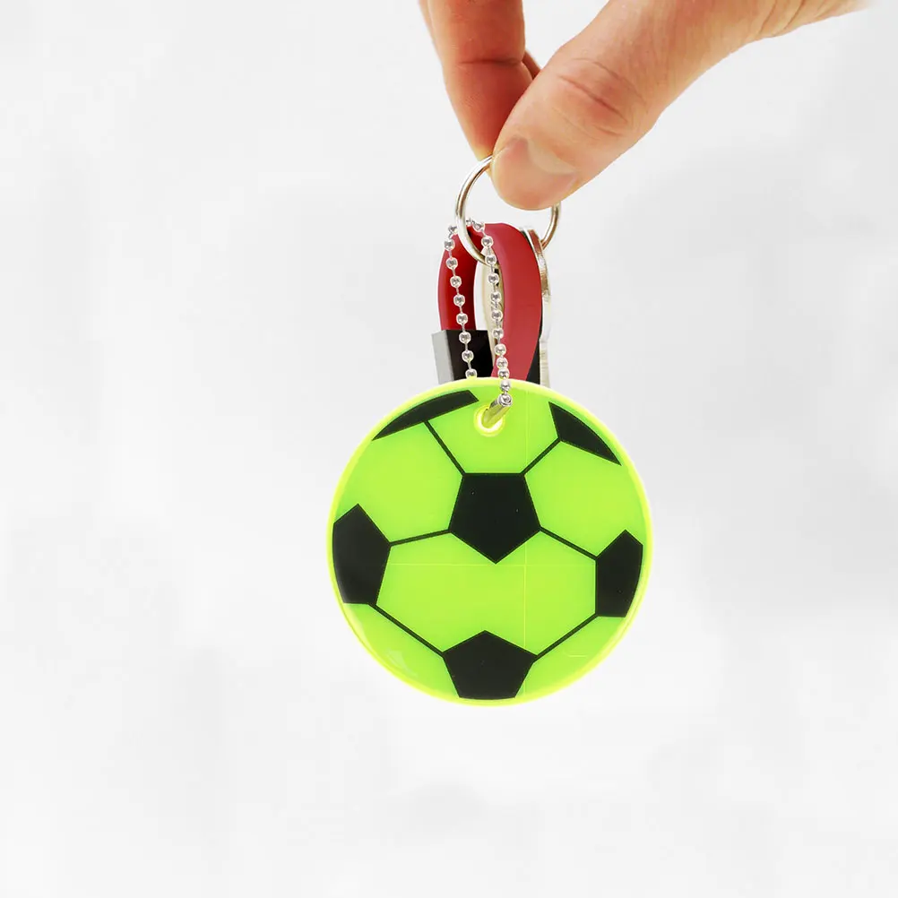 

Soccer Ornament Pendant Football Reflective Keychain Backpack Accessories Student