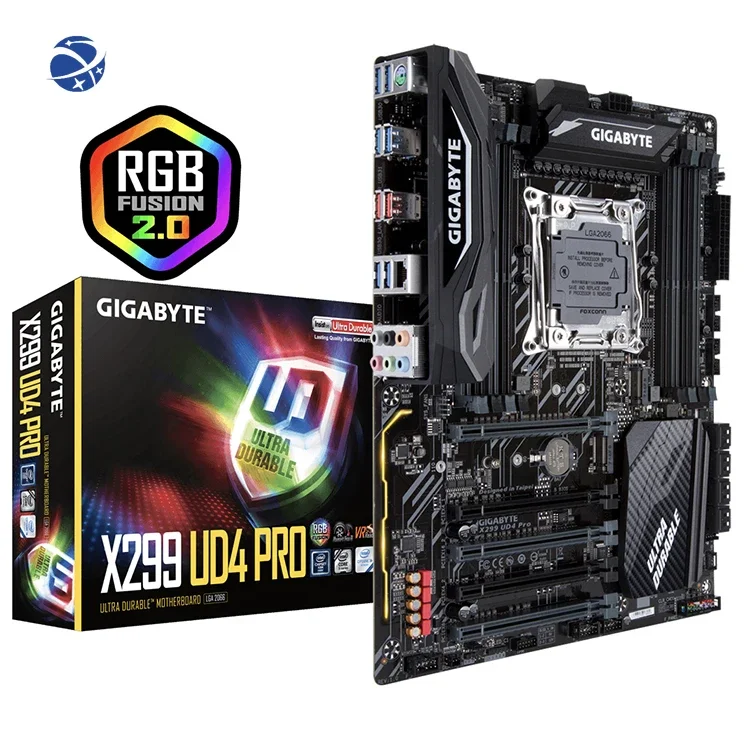 

Yyhc X299 UD4 Pro с набором микросхем X299, разъем LGA 2066, поддерживает процессор Core X-Series, игровая материнская плата