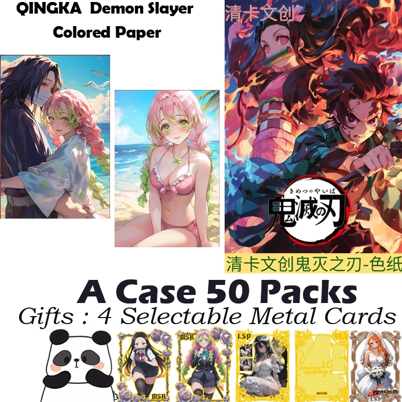 

QINGKA Demon Slayer Collection Card Hobby Anime Colored Paper Doujin Mitsuri Shinobu Rare Card Kids Toy Gifts b