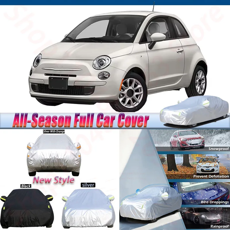

Full Car Cover Outdoor Auto Sun Shade Anti-UV Snow Rain Protection Waterproof Cover Dustproof For Fiat 500