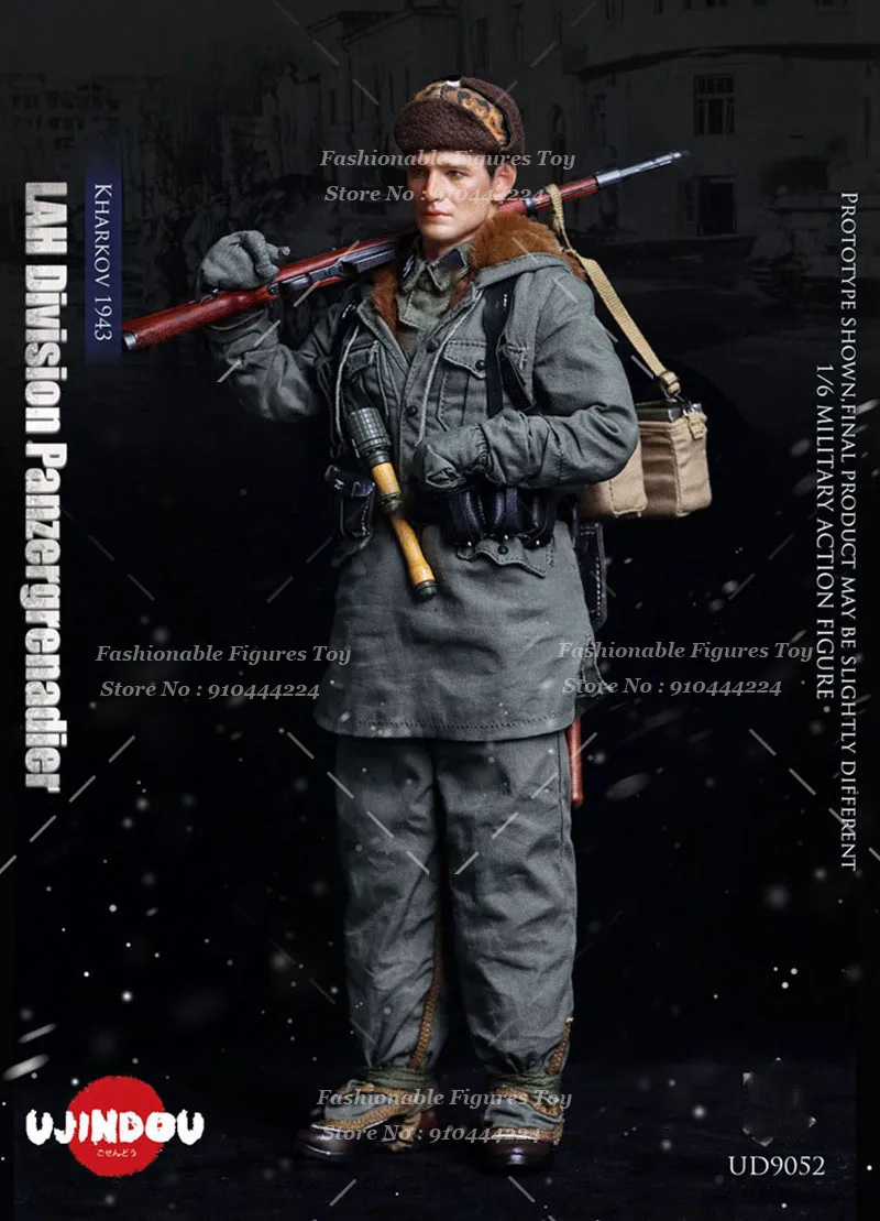 재고 있음 UJINDOU UD9052 1/6 스케일 남성 군인 경비병 수류탄병 풀 세트 12인치 액션 피규어 수집용 인형 장난감