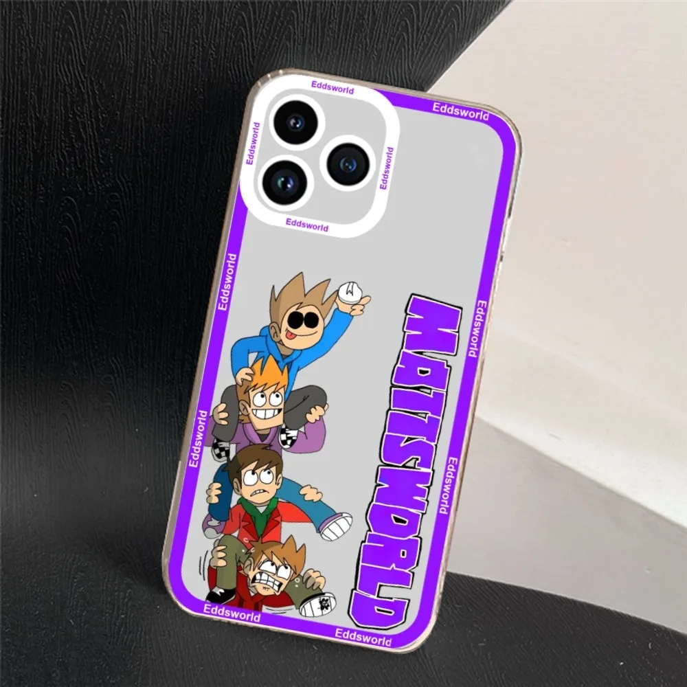 Eddsworld-capa de telefone para Samsung S20, S21, S22, S23, Ultra Plus Lite, transparente