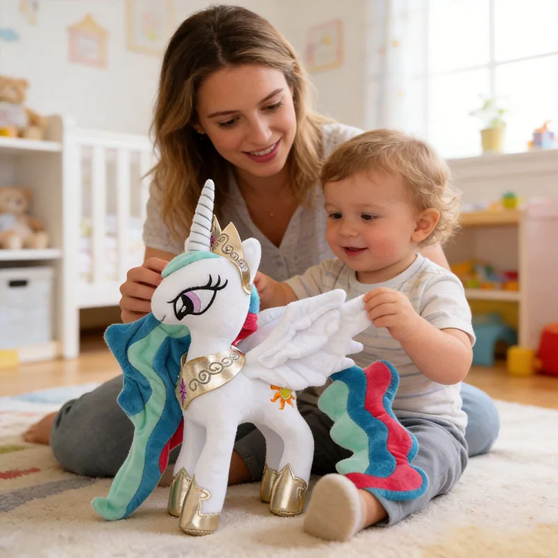 Плюшевые игрушки My Little Pony, милые мягкие куклы-единороги для детей, подарок на день рождения: Принцесса Луна, Принцесса Кэданс, Королева Кризалис