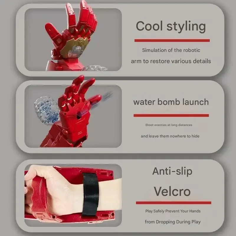 Nueva pistola de juguete con bola de gel de ráfaga eléctrica para exteriores Cyber ​ ​ Brazo robótico Hero lanzamiento portátil regalo para niños