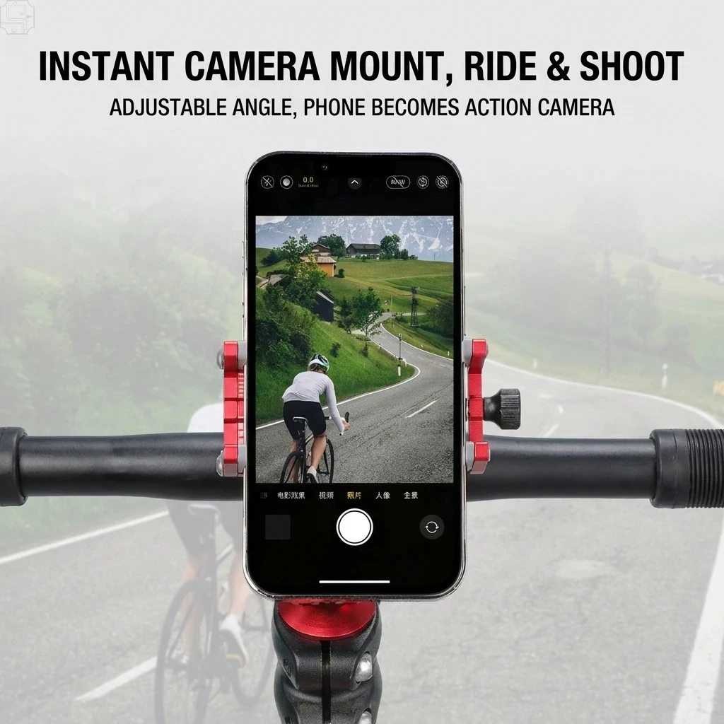 Bicycle Phone Holder Reliable MTB Phone Mount Stand Bicycle Holder Aluminum Adjustable Bike Phone Holder Nonslip Holder