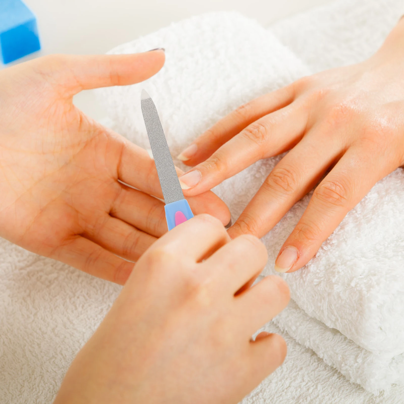 

10pcs Stainless Steel Nail File Tools Fine Grits Smooth Finish Manicure Finger Grinder Portable Nail Art Salons Home Use