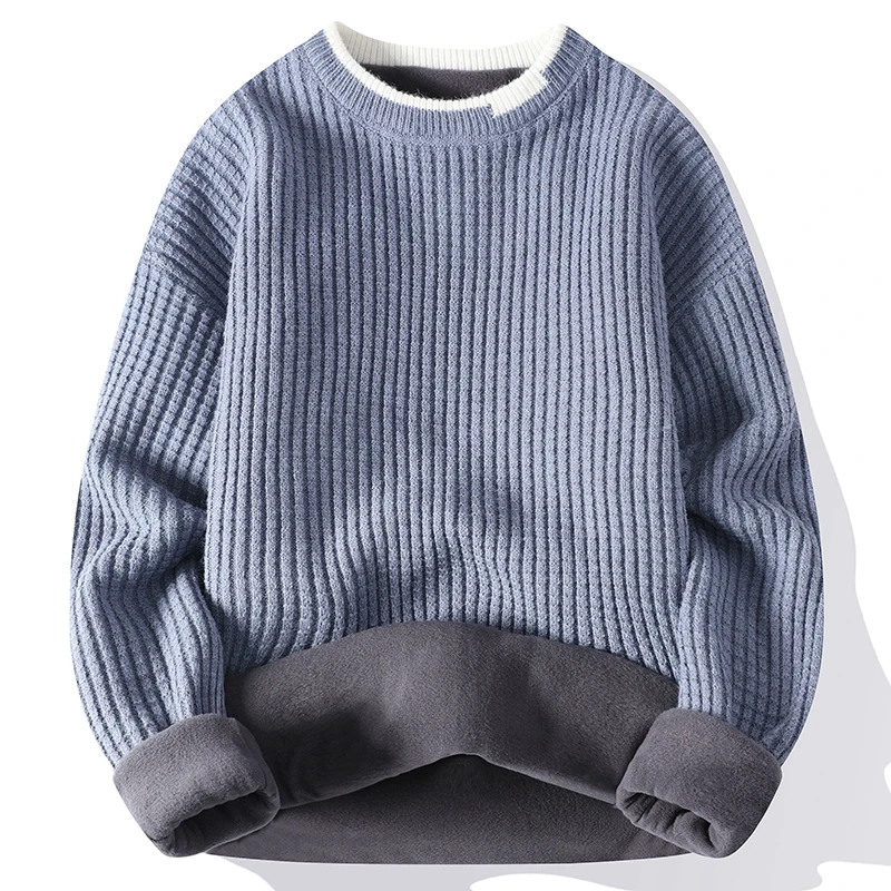 

Men's Fake Two Piece Cashmere Sweater O-Neck Pullovers Knitted Sweater Winter New Long Sleeve High-End Jumpers Knitwear A272