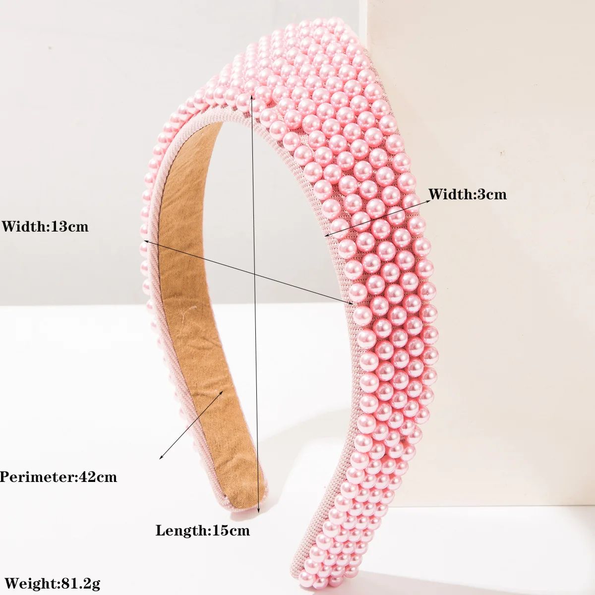 Baroque Sponge Pearl Hair Band Women's Multicolor European and American Wide Edge Headband Simulated Pearl Hair Accessories Gift