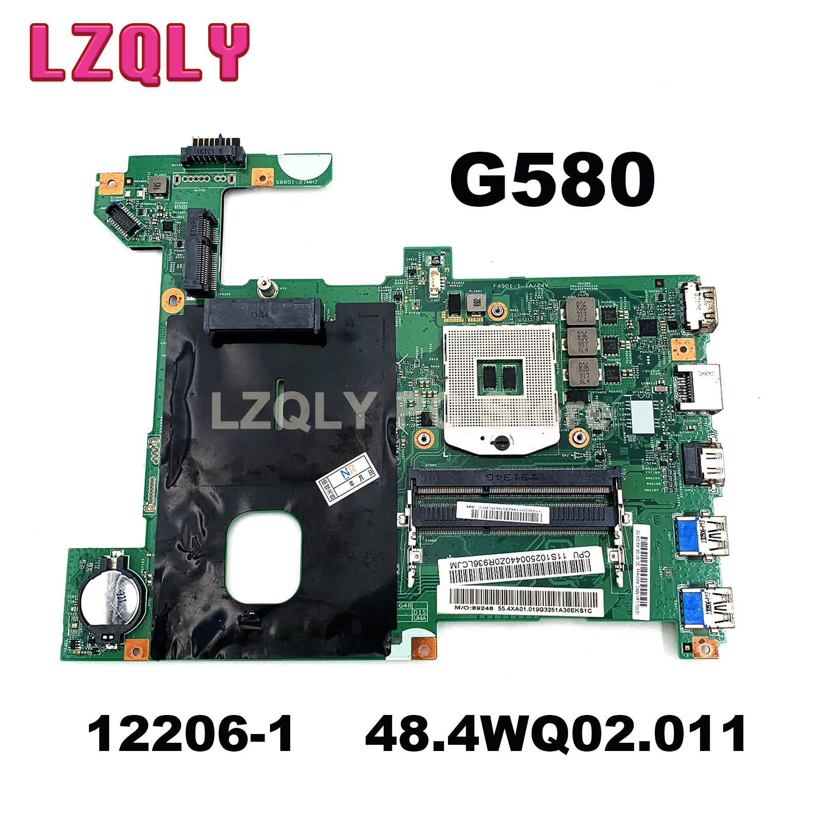 

For Lenovo G580 LG4858L Laptop Motherboard 12206-1 48.4WQ02.011 11S90001149 90001149 PGA989 HM70/HM76 UMA DDR3 Free CPU