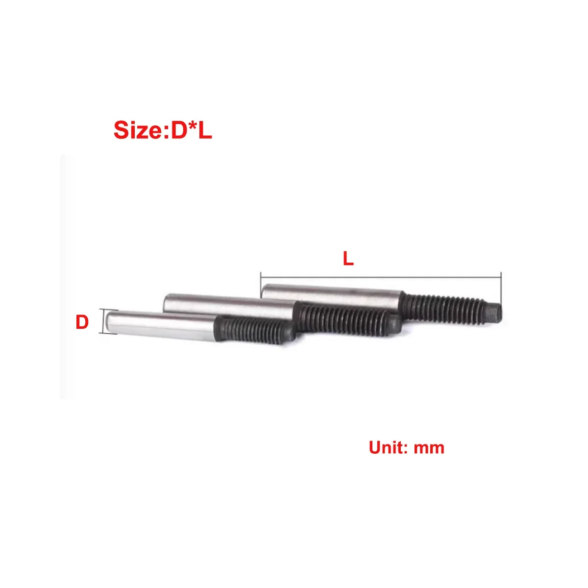 

Spiral Tail Cone Pin 45 # Steel Heat Treated Polished External Thread Cone Pin 1:50 Taper M4M5M6M8M10M12
