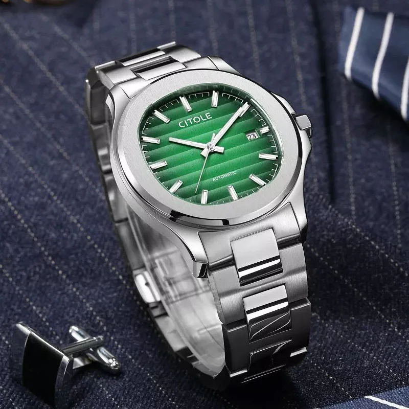 Genuine CITOLE watch men's gentleman's style fully automatic mechanical watch stainless steel luminous men's watch 9135