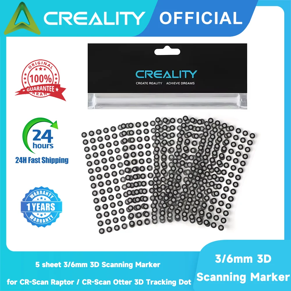 Creality 490/500 Points 3/6mm 3D Scanning Mark Point for Creality CR-Scan Raptor / Otter / Ferret Pro 3D Scanner Tracking Dot