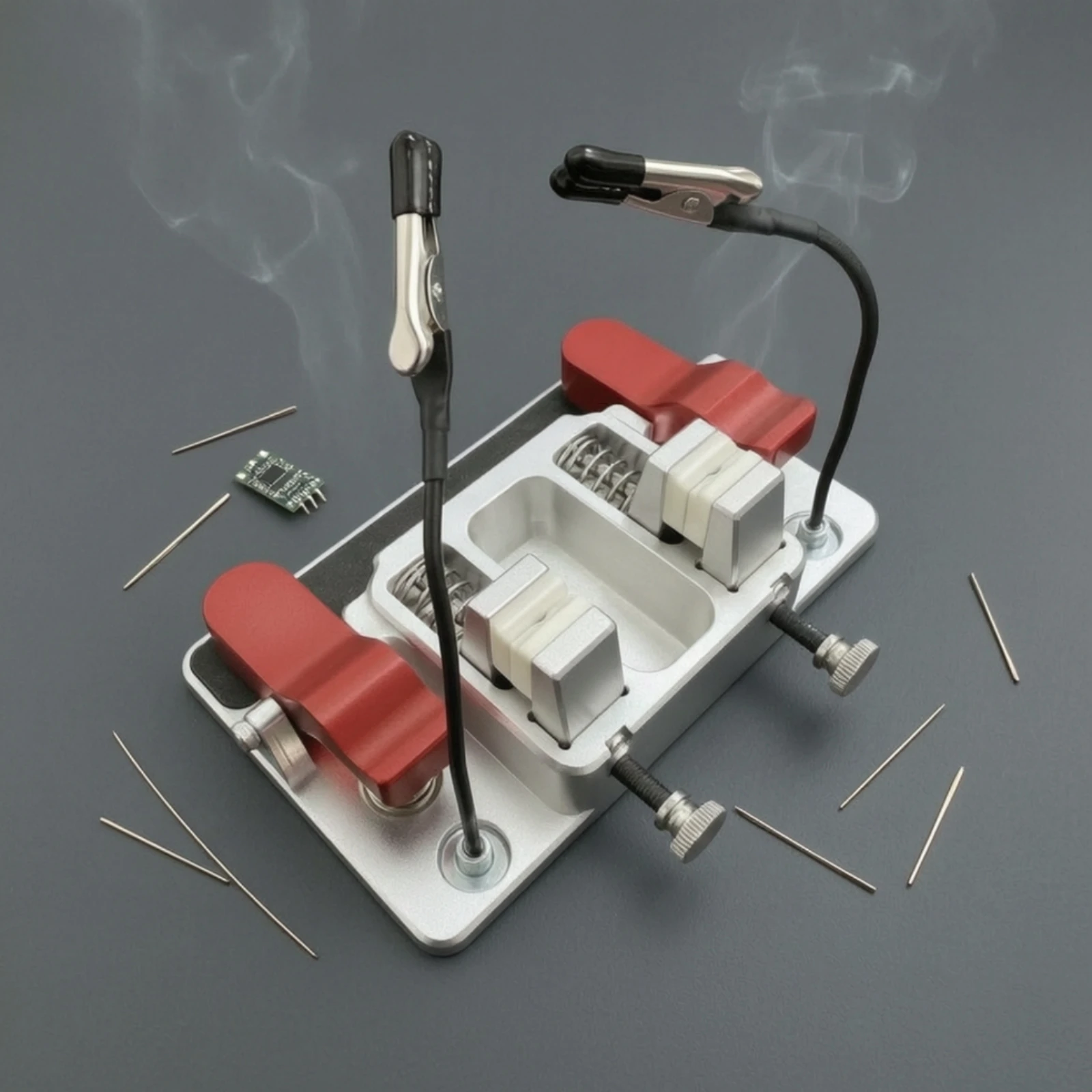 مشبك لحام متين بفك سيراميك مقا - مراجعة Electronics Repair Bench وسعره