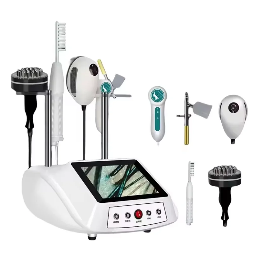 Professional Hair Scalp Treatment Scalp 5 In 1 Massager With Hair Follicle Detection Analysis Hair Regrowth Machine