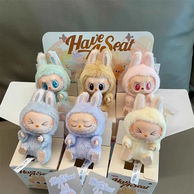 Popular 1:1 macaron labu dolls part 2 monster rave party sitting vinyl blind box decoration surprise box dolls collectible gifts