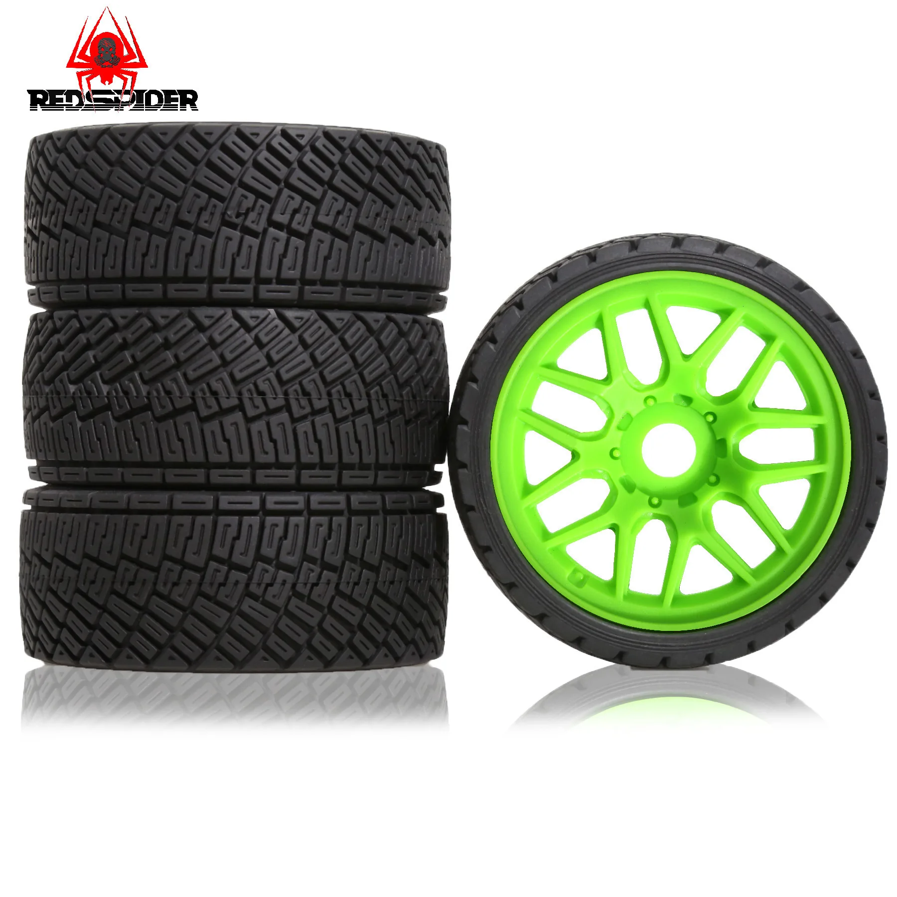 100MM 1/7 1/8  RC Racing Car Tire Rally on Road Tyre Plastic Wheel for KM FS KYOSHO KKPIT ARRMA ZD Hyper GO MJX Upgrades Part