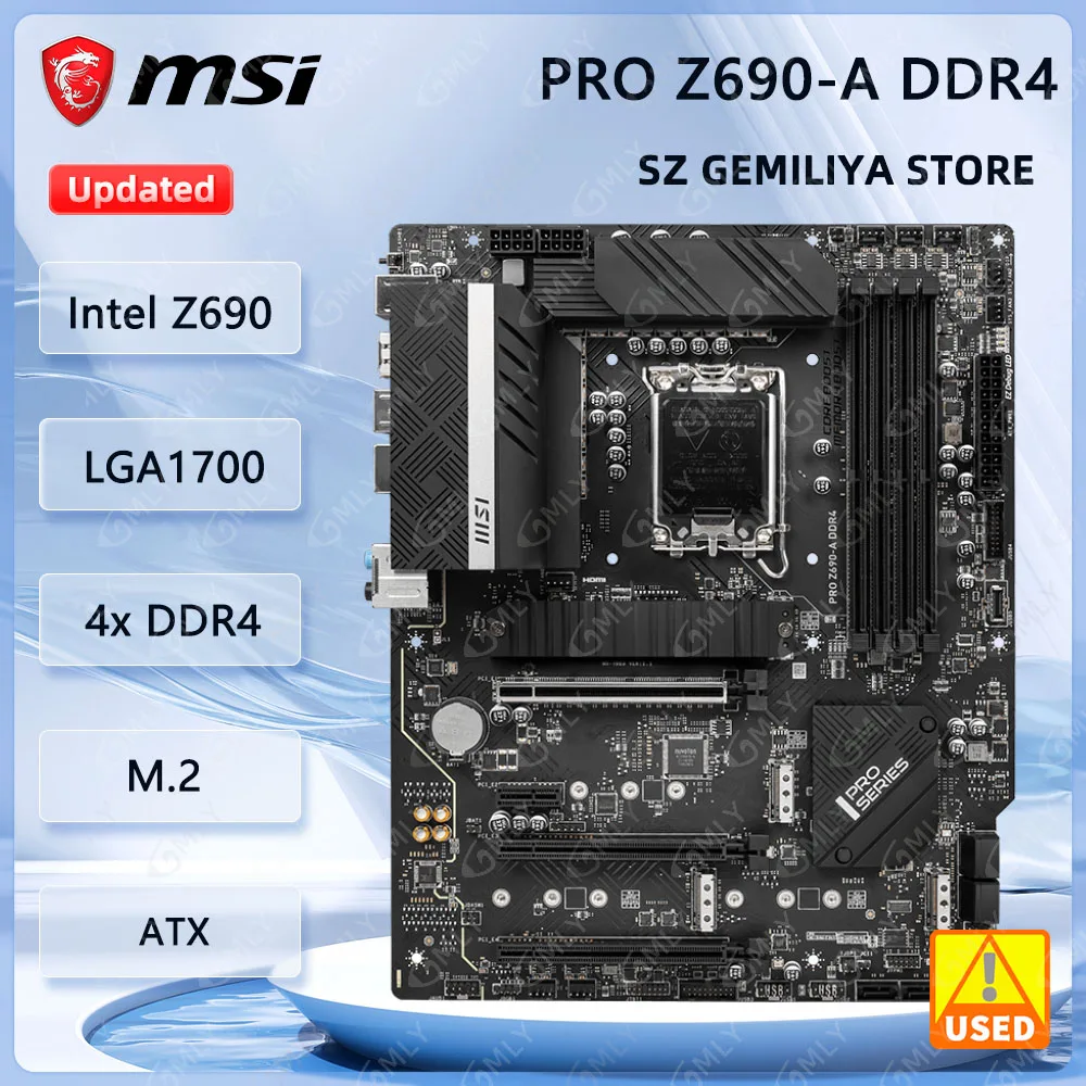 MSI PRO Z690-A DDR4 اللوحة الأم إنتل Z690 المقبس LGA1700 دعم DDR4 128GB دعم 14490F 14700F i9-13900 i9-12900 وحدة المعالجة المركزية M.2 ATX #1