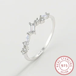 Bagues de Couple en diamant pour femmes, en argent véritable S925, Rectangle, cristal Zircon, bijoux de fiançailles, cadeau de saint-valentin, nouvelle tendance 2022