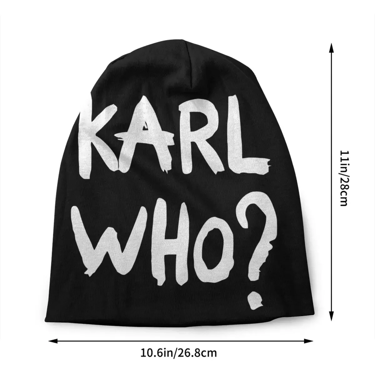 Karl Who Slogan Beanie Cap Unisex Winter Warm Bonnet Femme Knit Hats Fashion Outdoor Skullies Beanies Caps For Men Women