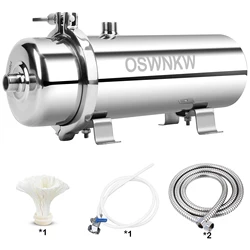 PVDF-Wasserreiniger, Ultrations-Wasserfilter für das ganze Haus, 0,01 μm Filter, 1000 l/h, SUS304, trinkbares Wasser, hält 5 Jahre übertragen