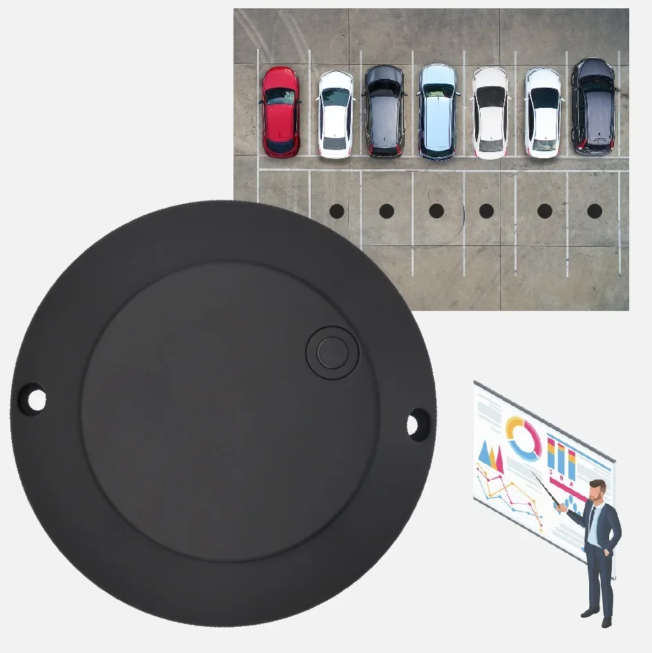 Sistem Parkir Pintar DO201 DO202 Terbaru, Pemasangan Permukaan, NB-IoT 4G, Radar Ultrasonik, Sensor Penggunaan Tempat Parkir LoRaWAN
