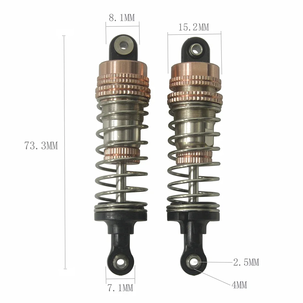 Amortisseur hydraulique RC en alliage, remplacement pour HBX901 90l'autorisation 1/12, accessoires de bricolage, voiture d'escalade, modèle de véhicule passe-temps