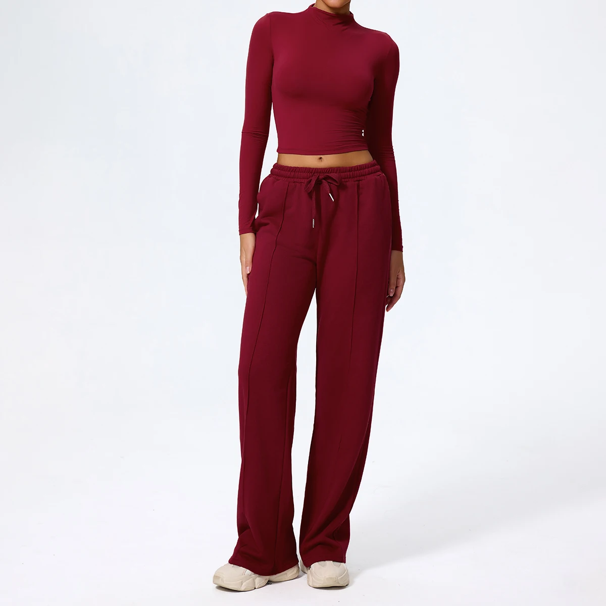 Hearuisavy Summer Fitness Long Sleeved Shirt 2Pcs Sports Set Gym Workout Top Fitness Tops Sweatpants Running Workout Yoga Pants