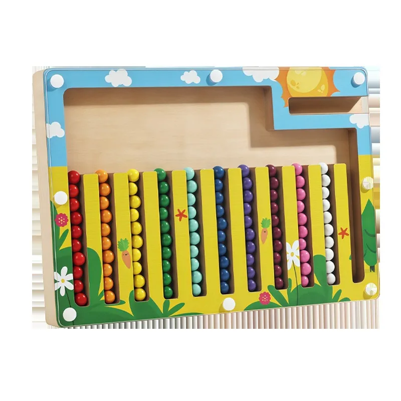 Jouets éducatifs pour enfants, classification des couleurs multifonctionnelle, puzzle assorti en forme de perle, outils pédagogiques