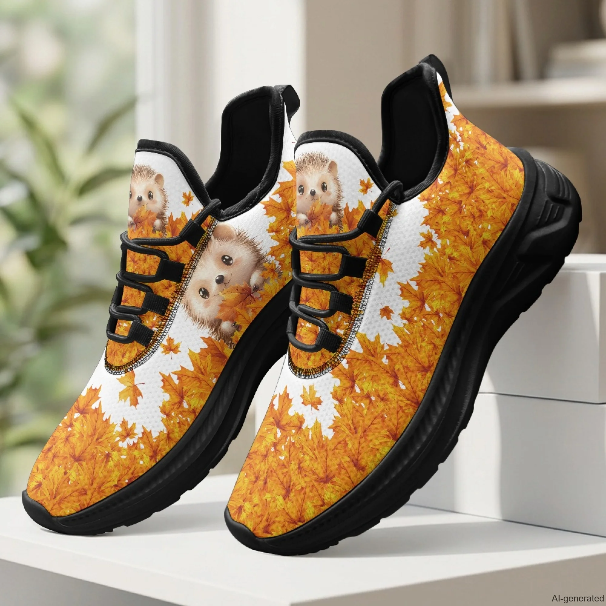XIXIRIMIDO Womens Walking Shoes Hedgehog Print Football Sneakers Mens Gym Sports Casual Fashion Shoes Trainers Shoes 35-48