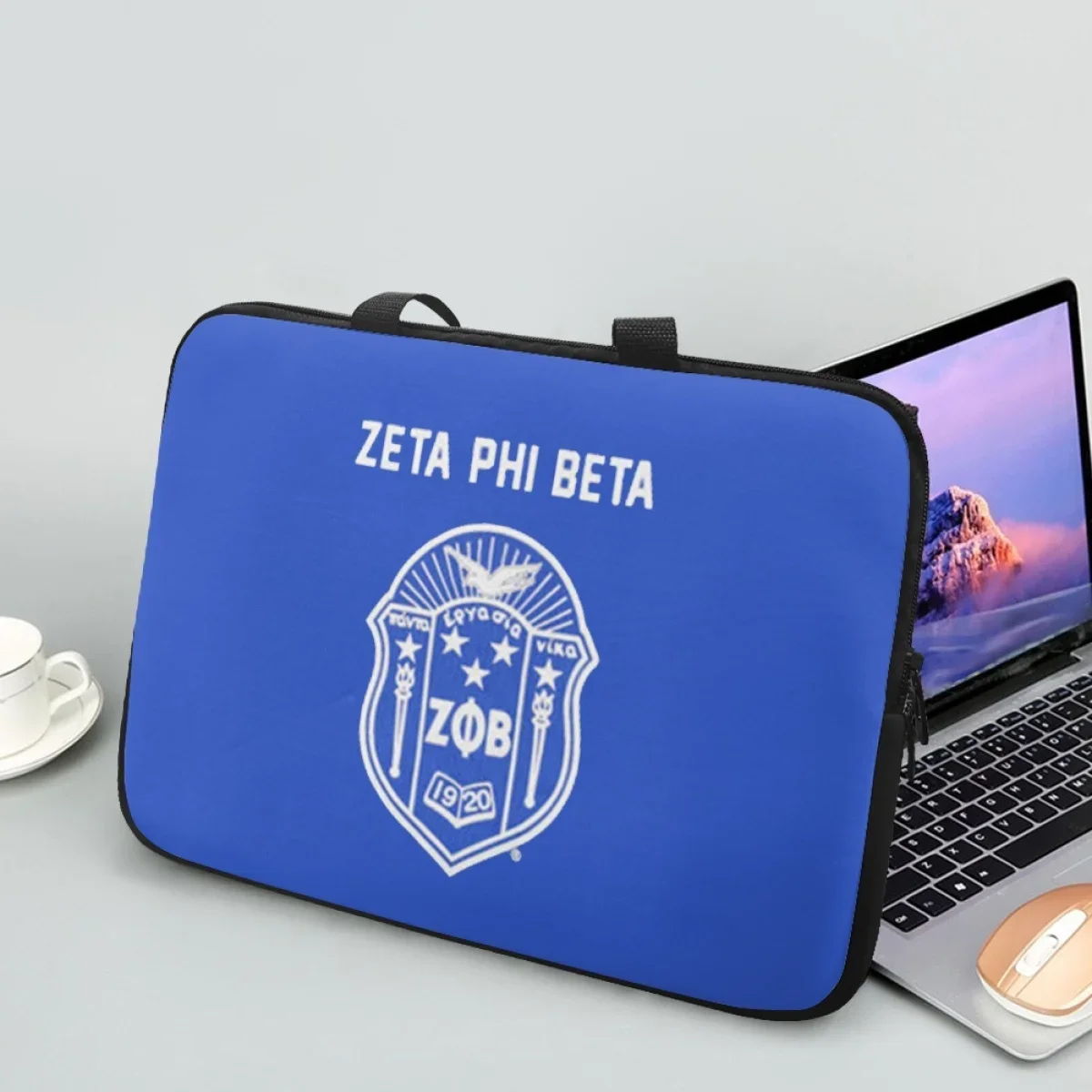 Zeta Phi Beta Sorority Print Lightweight Laptop Bag Fashion Handle Notebook Case for Adults Computer Accessories Handbags 2024