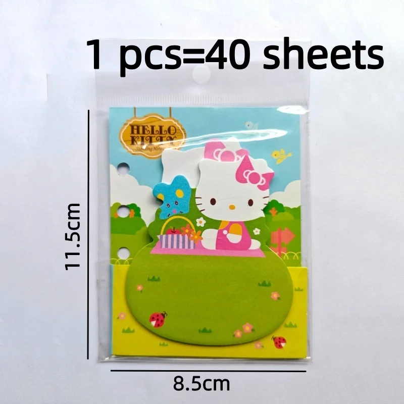 Sanrio Kitty Melody Memo Pad Sticky Notes Little Twin Stars Cute Stationery Label Notepad Planner Sticker Post School Supplies