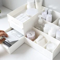 Large Capacity Cosmetic Storage Box Drawer Makeup Organizer Dressing Table Skin Care Rack House Container Mobile Phone Sundries